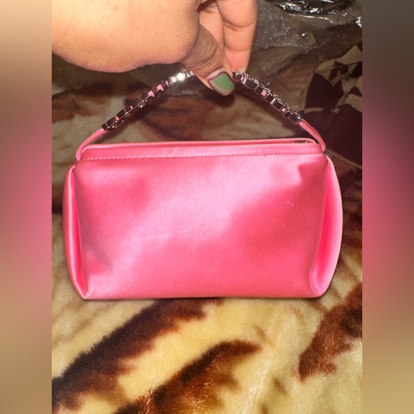 Alexander Wang Embellished Pink Micro Marques Satin Hand Bag - Picture 9 of 11